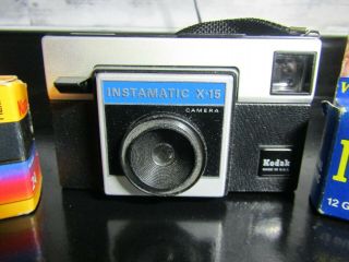 Vintage Kodak Instamatic X - 15 Color Outfit Camera w/ MagiCubes and Film 3
