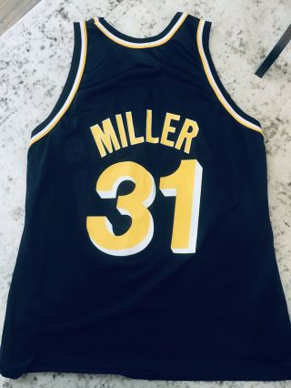 Vintage Champion Indiana Pacers Reggie Miller Jersey Sz 48 Nba 31 Made In Usa