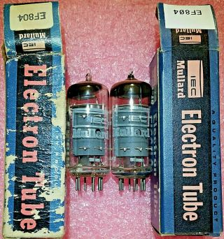 Code Matched Pair Ef804 Iec Mullard (telefunken) Vacuum Tubes,  Hickok 800a