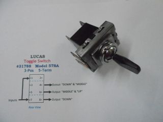 Lucas Vintage 31788,  3 - Pos 5 - Term Toggle Switch