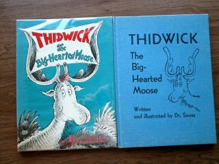 Thidwick The Big - Hearted Moose By Dr Seuss Vintage 1948 Early Printing Hbdj