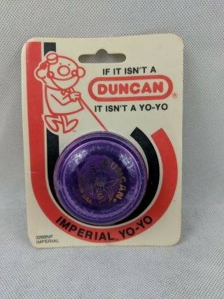 Yo - Yo Duncan Imperial Yo Yo 3269np Purple Plastic Usa Vintage 1980 