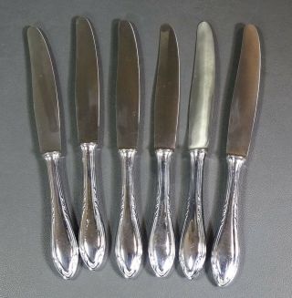6 Vintage German Eickhorn Chrom Stainless Blade&handle Dinner Knives Cutlery Set