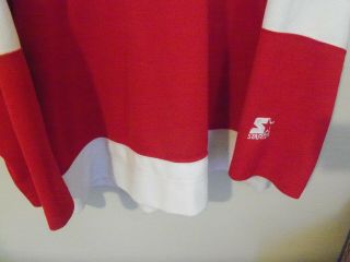 Vintage Starter Size Detroit Red Wings NHL Hockey Jersey Red White EUC large 4