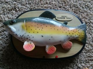 Vintage Rocky The Singing Rainbow Trout Singing Fish &