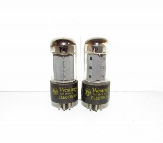 Matched Pair - 1960 Westinghouse 7591 Power Amplifier Tubes.  Tv - 7 Test Strong.