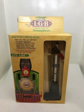 Vintage (nos?) - Lgb Lighted Semaphore - G Scale - Box - Ships