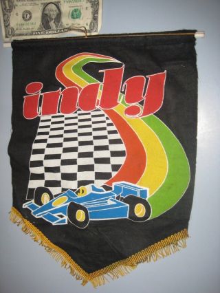 Vintage Indy Indianapolis 500 Motor Speedway Racing Indiana Car Pennant