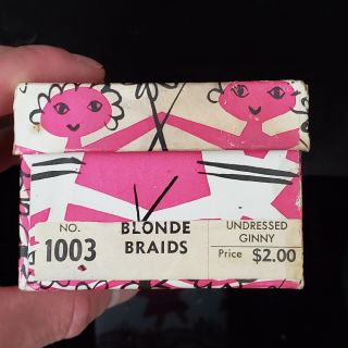 Vtg 1956 Vogue Ginny Fun Time Series Majorette On Stung Blonde Braids 1003 Box 6