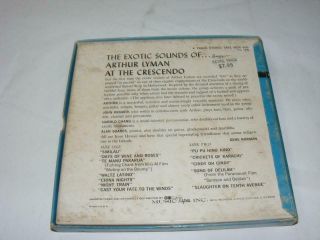 Vtg Reel To Reel Music Tape Exotic Sounds of Arthur Lyman at the Cresendo 2
