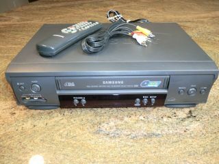 Samsung Vr8160 Vcr 4 - Head Vhs Player Recorder W/ Remote,  A/v Cables