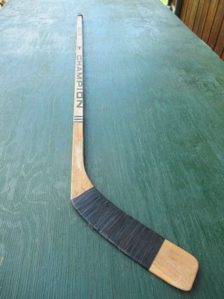 Vintage Wooden 54 " Long Hockey Stick Champion