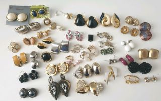 Vintage Retro Costume Earrings Jewellery Jewelry Car Boot Joblot Bundle