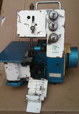 Vintage Sewing Machine Industrial Gemsy 2 Nails Rxm - 4d - A Gemsy Parts