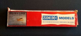Vintage Micro X Models Piper Pa - 16 Clipper Balsa Wood Kit Flying Scale Model