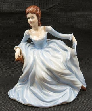 Vintage Coalport Bone China Porcelain Lady Fashion Figurine Lisa England