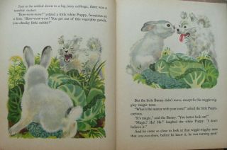 Vintage Little Golden Book THE WHITE BUNNY AND HIS MAGIC NOSE 