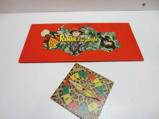 Vtg Retro Board Game Ramar Of The Jungle Board Instructions Spinner 2