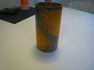 Vintage Royal Haeger Orange Peel Cylinder Vase Alrun Guest Mcm