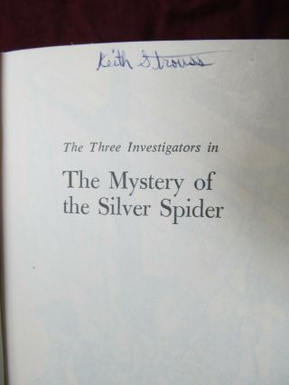 The Three Investigators 8,  MYSTERY OF THE SILVER SPIDER; Alfred Hitchcock 1967 5