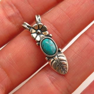 Carolyn Pollack Old Pawn Vintage Sterling Silver Turquoise Gem Tribal Pendant