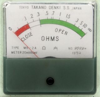 Electronic Point Checker Okuda - Koki CO LTD Japan vintage analog meter 70 ' s retro 5