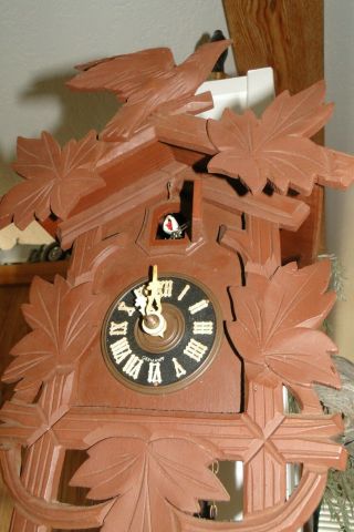 Vintage Antigue Black Forest Cuckoo Clock Made In West Germany Parts