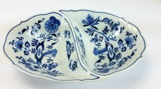 Vintage Blue Danube Japan Divided Oval Platter Dish