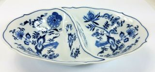 Vintage Blue Danube Japan Divided Oval Platter Dish 2