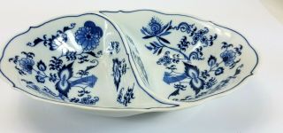 Vintage Blue Danube Japan Divided Oval Platter Dish 3