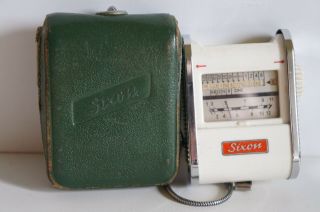 Vintage West German Gossen Sixon Light Meter With Leather Case