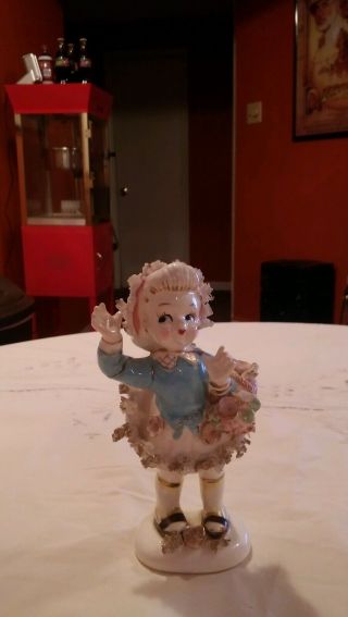 Vintage Porcelain Little Girl Figurine 1930 