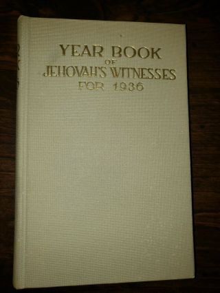 1936 Year Book Of Jehovah 