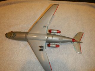 VINTAGE TIN PLATE TOY LITHO LOUIS MARX AMERICAN AIRLINES ASTRO JET 7