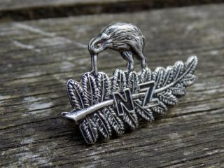 Vintage ZEALAND KIWIS Rugby League Sterling Silver Pin Badge 2