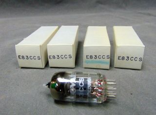 Nos Teslovak E83ccs Quad 4x Electron Tube Vacuum Amp Tubes