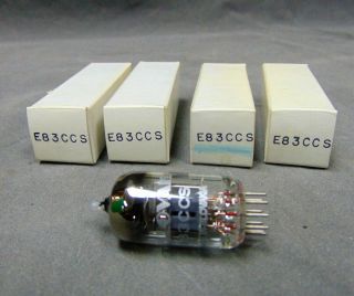 NOS TESLOVAK E83CCS Quad 4x Electron Tube Vacuum Amp Tubes 2