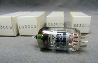 NOS TESLOVAK E83CCS Quad 4x Electron Tube Vacuum Amp Tubes 8