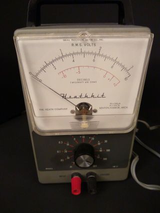 Vintage Heathkit RMS Volt Decibel Meter IME - 21 - clear 3