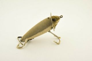 Vintage Heddon Surface Minnow Grey Mouse Antique Fishing Lure 210gm Fc3