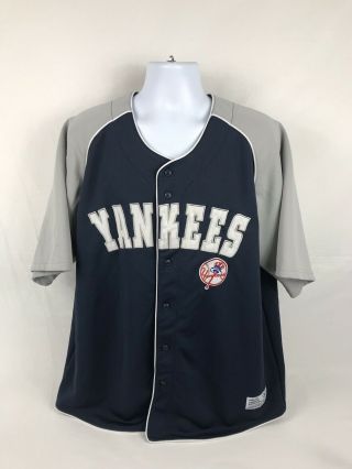 Vtg Mlb York Yankees Derek Jeter 2 Baseball Jersey Size 2xl