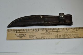 Vintage " Leather Sheath Only " For Case Xx Fixed Blade 6 " Hunting Knife 3 " Blade