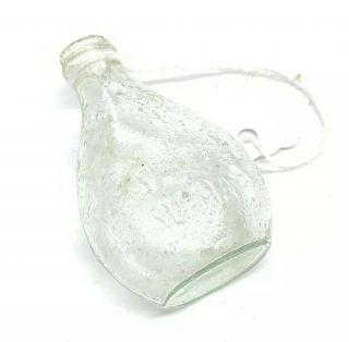 Vintage Early 1900s La Petite Alpha Glass Baby Bottle - Rare Turtle Style
