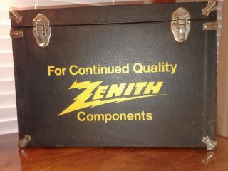 Vintage Zenith Radio Tv Vacuum Tube Carrying Case With Approx 193 Tubes