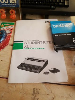 Brother Student - Riter Electronic Typewriter With Case Vintage