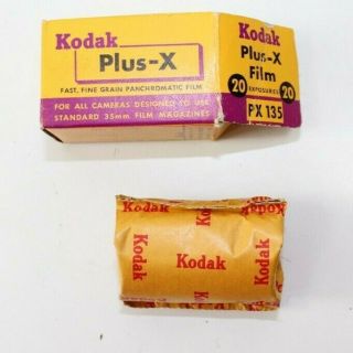 Kodak Plus - X Vintage Open Box 35 Mm 20 Exp Sept 1958 Film Px 135