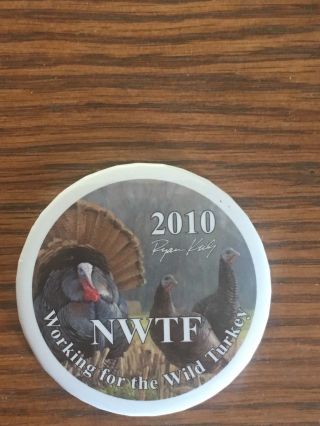 2010 Nwtf National Wild Turkey Federation Pin Back Button