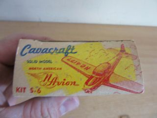 Vintage Cavacraft North American Navion S - 6 wooden model airplane kit 3