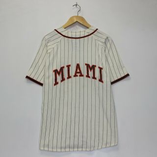 Vintage Miami Hurricanes Starter Pinstripe Ncaa Jersey Size Medium