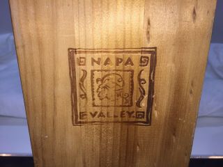 Napa Valley Box Company 96 Slot CD Storage Wood Rack Case Vintage 5